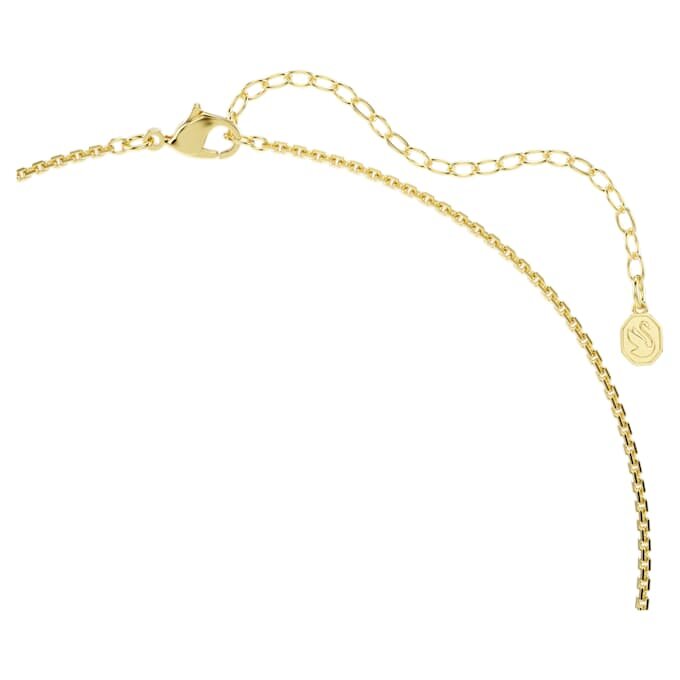 Hyperbola-halsband, rundslipad, vit, guldpläterad Hyperbola-halsband, rundslipad, vit, guldpläterad