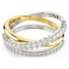 Hyperbola-ring med blandade slipningar, vit, blandad metallfinish Hyperbola-ring med blandade slipningar, vit, blandad metallfinish