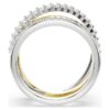 Hyperbola-ring med blandade slipningar, vit, blandad metallfinish Hyperbola-ring med blandade slipningar, vit, blandad metallfinish