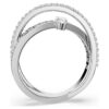 Hyperbola-ring med blandade slipningar, vit, rodiumpläterad Hyperbola-ring med blandade slipningar, vit, rodiumpläterad