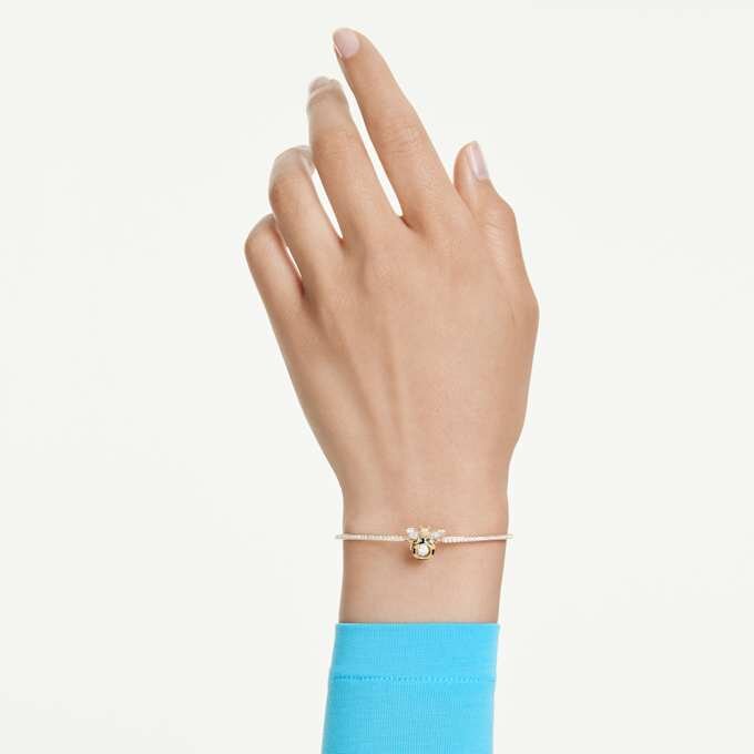 Idyllia-armband med blandade slipningar, bi, flerfärgat, guldpläterat Idyllia-armband med blandade slipningar, bi, flerfärgat, guldpläterat