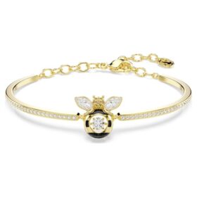 Idyllia-armband med blandade slipningar, bi, flerfärgat, guldpläterat