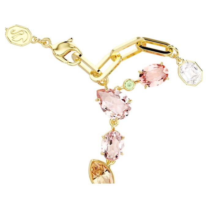 Idyllia-armband med blandade slipningar, blandade motiv, flerfärgat, guldpläterat Idyllia-armband med blandade slipningar, blandade motiv, flerfärgat, guldpläterat