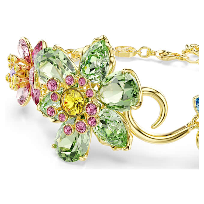 Idyllia-armband med blandade slipningar, blomma, flerfärgat, guldpläterat Idyllia-armband med blandade slipningar, blomma, flerfärgat, guldpläterat