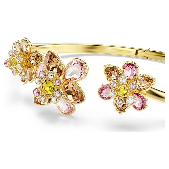 Idyllia-armband med blandade slipningar, blomma, flerfärgat, guldpläterat Idyllia-armband med blandade slipningar, blomma, flerfärgat, guldpläterat