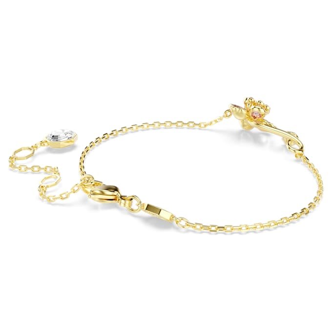 Idyllia-armband med blandade slipningar, blomma, flerfärgat, guldpläterat Idyllia-armband med blandade slipningar, blomma, flerfärgat, guldpläterat