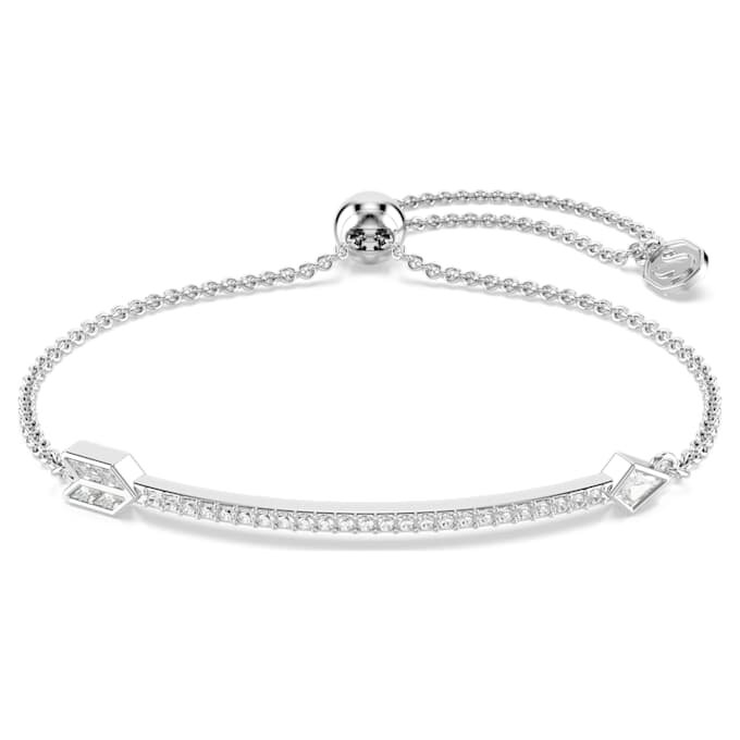 Idyllia-armband med blandade slipningar, pil, vitt, rodiumpläterat Idyllia-armband med blandade slipningar, pil, vitt, rodiumpläterat