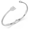 Idyllia-armband med blandade slipningar, pil, vitt, rodiumpläterat Idyllia-armband med blandade slipningar, pil, vitt, rodiumpläterat