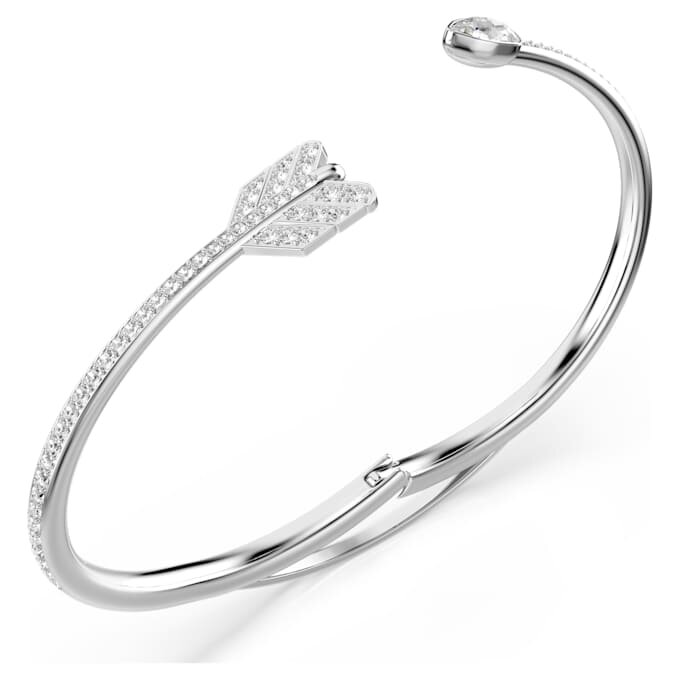 Idyllia-armband med blandade slipningar, pil, vitt, rodiumpläterat Idyllia-armband med blandade slipningar, pil, vitt, rodiumpläterat