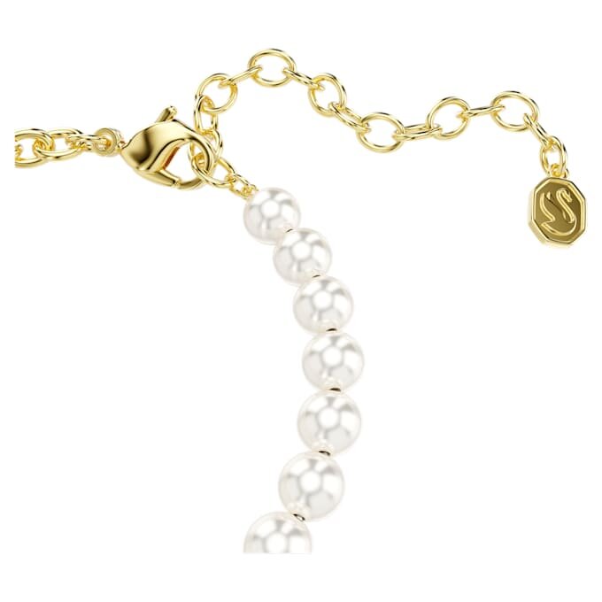 Idyllia-armband med kristallpärla, rund slipning, nalle, guldfärgat, guldpläterat Idyllia-armband med kristallpärla, rund slipning, nalle, guldfärgat, guldpläterat