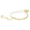 Idyllia-armband med kristallpärla, rund slipning, nalle, guldfärgat, guldpläterat Idyllia-armband med kristallpärla, rund slipning, nalle, guldfärgat, guldpläterat
