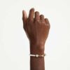 Idyllia-armband med kristallpärlor, vitt, guldpläterat
