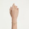 Idyllia-berlock med blandade slipningar, hjärta med nyckel, vit, guldpläterad Idyllia-berlock med blandade slipningar, hjärta med nyckel, vit, guldpläterad