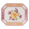 Idyllia-bricka i porslin, kristalltryck, blommor, stor, rosa Idyllia-bricka i porslin, kristalltryck, blommor, stor, rosa