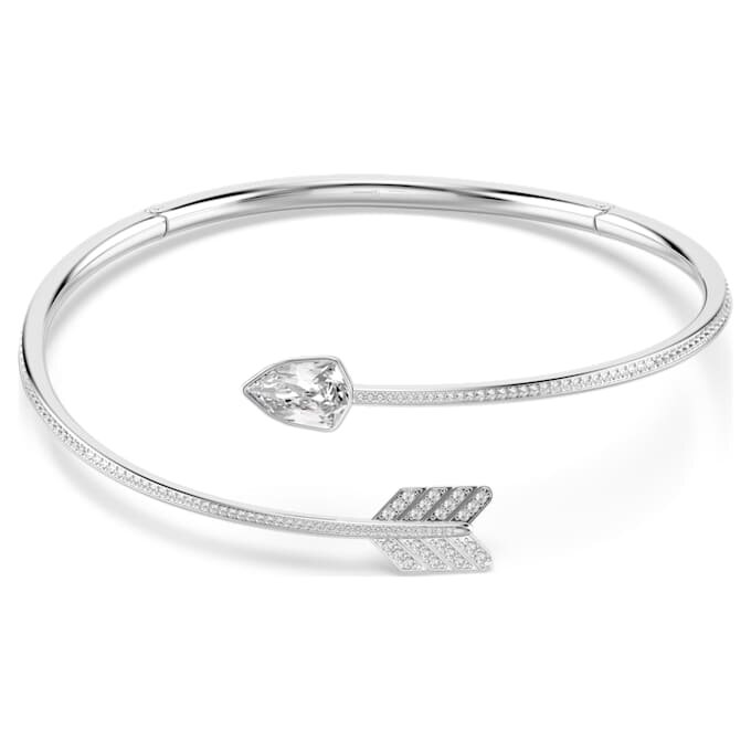 Idyllia-choker med blandade slipningar, pil, vit, rodiumpläterad Idyllia-choker med blandade slipningar, pil, vit, rodiumpläterad