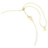 Idyllia choker med kristallpärlor, blandade slipningar, bi, vit, guldpläterad Idyllia choker med kristallpärlor, blandade slipningar, bi, vit, guldpläterad