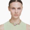Idyllia-halsband med blandade slipningar, blomma, flerfärgat, guldpläterat Idyllia-halsband med blandade slipningar, blomma, flerfärgat, guldpläterat