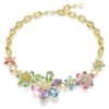 Idyllia-halsband med blandade slipningar, blomma, flerfärgat, guldpläterat Idyllia-halsband med blandade slipningar, blomma, flerfärgat, guldpläterat