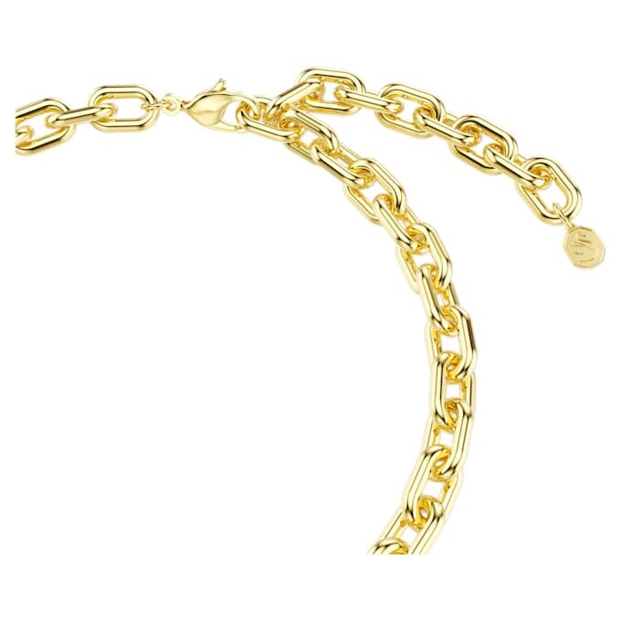 Idyllia-halsband med blandade slipningar, hjärta, nyckel, flerfärgat, guldpläterat Idyllia-halsband med blandade slipningar, hjärta, nyckel, flerfärgat, guldpläterat