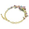 Idyllia-halsband med blandade slipningar, pavé, blomma, flerfärgat, guldpläterat Idyllia-halsband med blandade slipningar, pavé, blomma, flerfärgat, guldpläterat