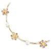 Idyllia-halsband med kristallpärlor, blandade slipningar, blommor, flerfärgat, guldpläterat Idyllia-halsband med kristallpärlor, blandade slipningar, blommor, flerfärgat, guldpläterat