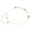 Idyllia-halsband med kristallpärlor, blandade slipningar, blommor, flerfärgat, guldpläterat Idyllia-halsband med kristallpärlor, blandade slipningar, blommor, flerfärgat, guldpläterat