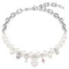 Idyllia-halsband med kristallpärlor, blandade slipningar, vitt, rodiumpläterat Idyllia-halsband med kristallpärlor, blandade slipningar, vitt, rodiumpläterat