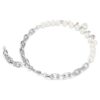 Idyllia-halsband med kristallpärlor, blandade slipningar, vitt, rodiumpläterat Idyllia-halsband med kristallpärlor, blandade slipningar, vitt, rodiumpläterat