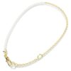 Idyllia-halsband med kristallpärlor, vitt, guldpläterat Idyllia-halsband med kristallpärlor, vitt, guldpläterat