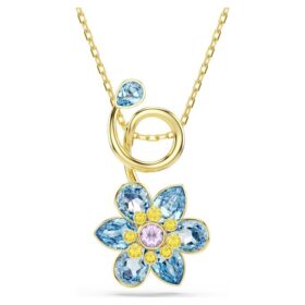Idyllia-hänge med blandade slipningar, blomma, blå, guldpläterat
