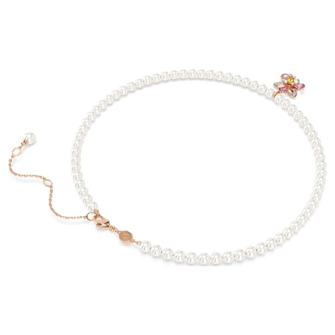 Idyllia-hänge med kristallpärlor, blandade slipningar, blomma, flerfärgat, roséguldpläterat Idyllia-hänge med kristallpärlor, blandade slipningar, blomma, flerfärgat, roséguldpläterat