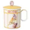 Idyllia-mugg i porslin, kristalltryck, fink, gul Idyllia-mugg i porslin, kristalltryck, fink, gul