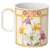 Idyllia-mugg i porslin, kristalltryck, fink, gul Idyllia-mugg i porslin, kristalltryck, fink, gul