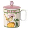Idyllia-mugg i porslin, kristalltryck, flugsnappare, grön Idyllia-mugg i porslin, kristalltryck, flugsnappare, grön