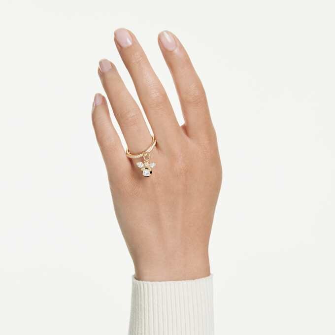 Idyllia-ring med blandade slipningar, bi, flerfärgad, guldpläterad Idyllia-ring med blandade slipningar, bi, flerfärgad, guldpläterad