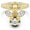 Idyllia-ring med blandade slipningar, bi, flerfärgad, guldpläterad Idyllia-ring med blandade slipningar, bi, flerfärgad, guldpläterad