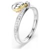 Idyllia-ring med blandade slipningar, hjärta, rosa, blandad metallfinish