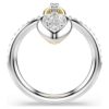 Idyllia-ring med blandade slipningar, hjärta, rosa, blandad metallfinish