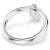 Idyllia-ring med blandade slipningar, hjärta, rosa, blandad metallfinish