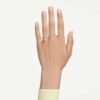 Idyllia-ring med blandade slipningar, hjärta, rosa, blandad metallfinish