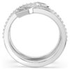 Idyllia-ring med blandade slipningar, pil, vit, rodiumpläterad