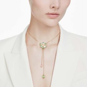 Idyllia Y-hänge med blandade slipningar, blomma, flerfärgat, guldpläterat