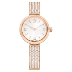 Illumina-klocka, tillverkad i Schweiz, metallarmband, roséguldfärgad, roséguldfärgad ytbehandling