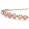 Imber-armband med blandade runda slipningar, rosa, roséguldpläterat Imber-armband med blandade runda slipningar, rosa, roséguldpläterat
