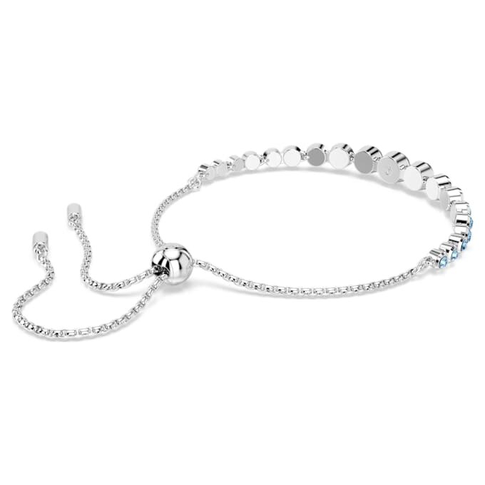 Imber-armband med blandade rundslipade kristaller, blått, rodiumpläterat Imber-armband med blandade rundslipade kristaller, blått, rodiumpläterat