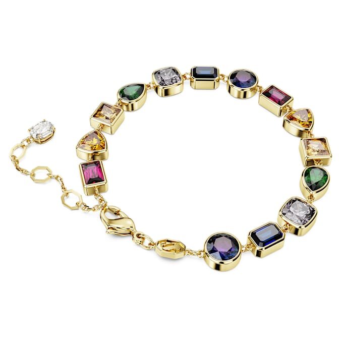 Imber-armband med blandade slipningar, flerfärgat, guldpläterat Imber-armband med blandade slipningar, flerfärgat, guldpläterat