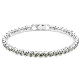Imber Emily tennisarmband, rundslipade, svarta, rodiumpläterade Imber Emily tennisarmband, rundslipade, svarta, rodiumpläterade