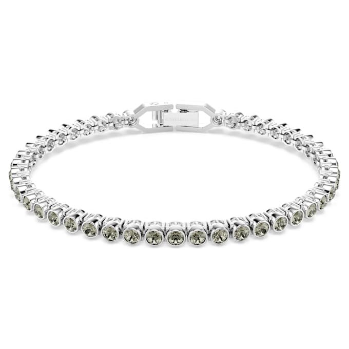 Imber Emily tennisarmband, rundslipade, svarta, rodiumpläterade Imber Emily tennisarmband, rundslipade, svarta, rodiumpläterade