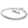 Imber Emily tennisarmband, rundslipade, svarta, rodiumpläterade Imber Emily tennisarmband, rundslipade, svarta, rodiumpläterade