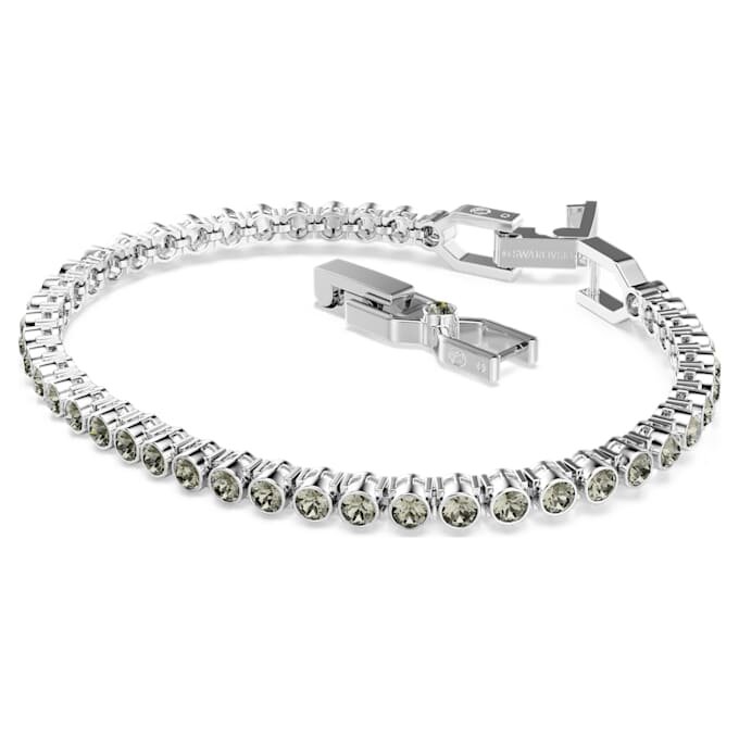 Imber Emily tennisarmband, rundslipade, svarta, rodiumpläterade Imber Emily tennisarmband, rundslipade, svarta, rodiumpläterade